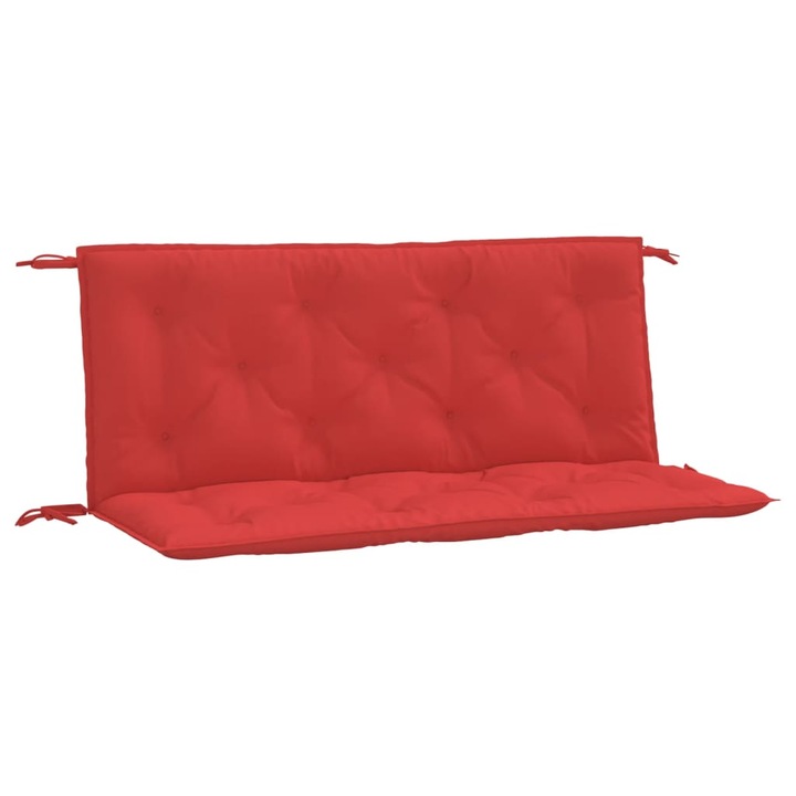 Set perne banca de gradina vidaXL, 2buc., rosu, 120x50x7cm, tesatura oxford, 2.5 Kg
