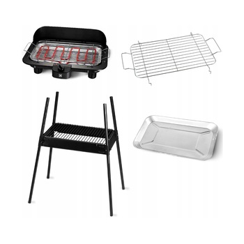 Gratar electric 38 x 22 cm, Kalorik GRB1006, 2000W, cu picioare 80 cm, tava detasabila, temperatura reglabila, negru Gratar electric 38 x 22 cm, Kalorik GRB1006, 2000W, cu picioare 80 cm, tava detasabila, temperatura reglabila, negru