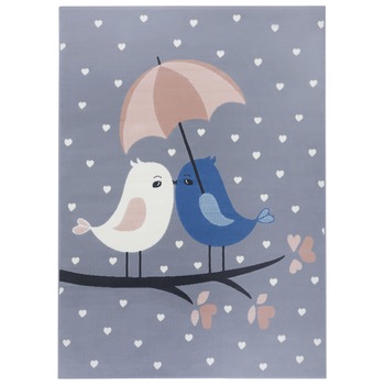 Covor Copii & Tineret Adventures, Gri/Roz 80x150, C04-478528 Covor Copii & Tineret Adventures, Gri/Roz 80x150, C04-478528