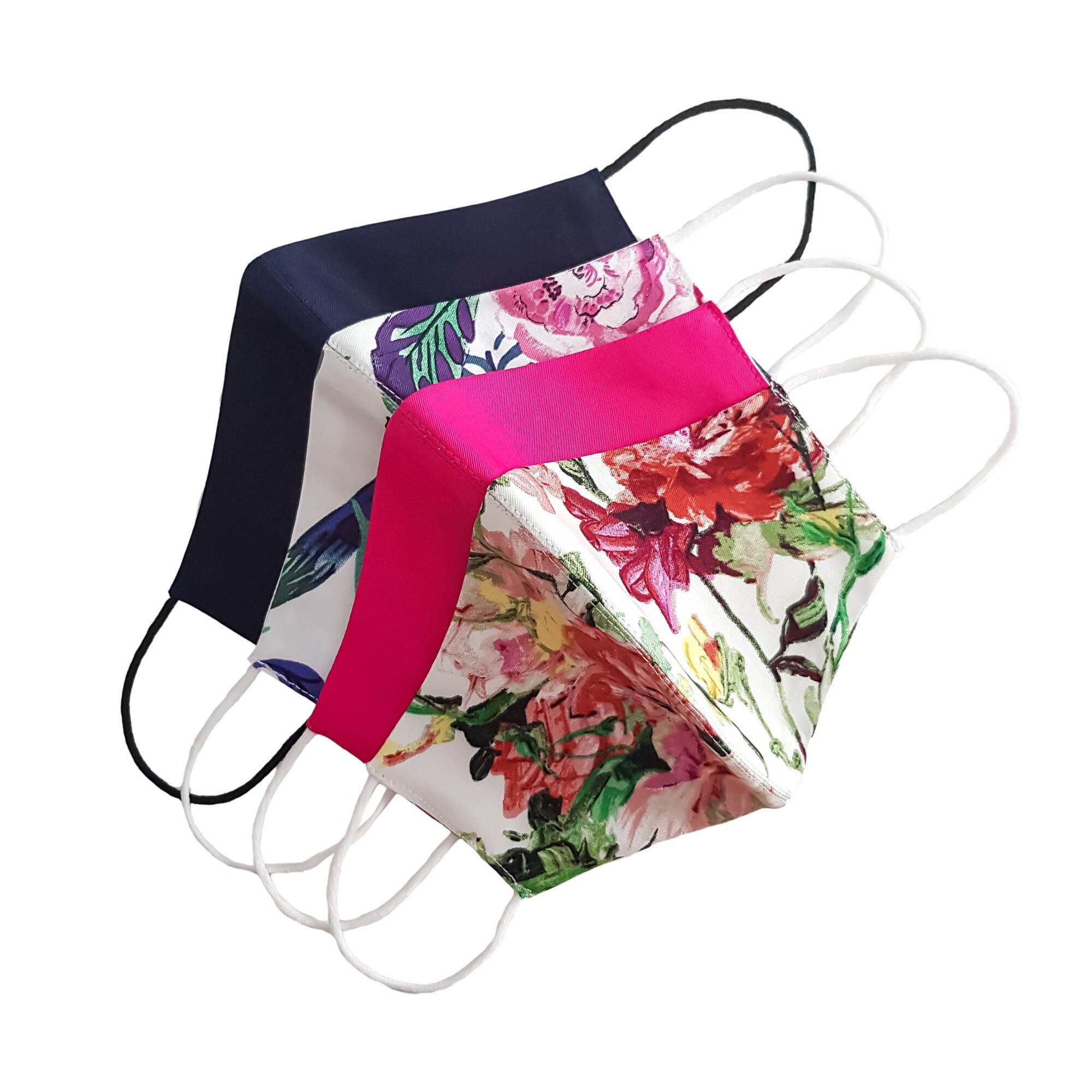 Set 4 masti protectie faciala copii/dama, Emily G, din bumbac multicolor