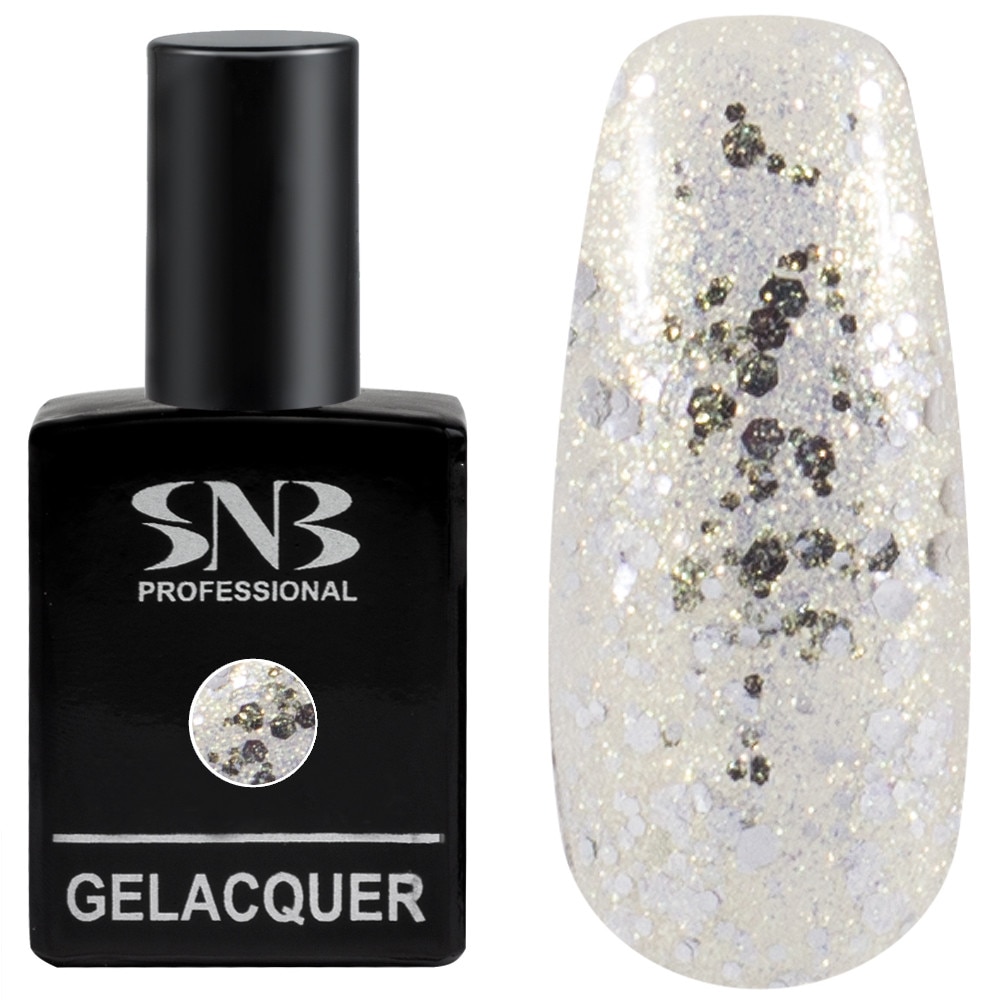 Oja semipermanenta SNB GLF14 Small Silver Foil 15 ml