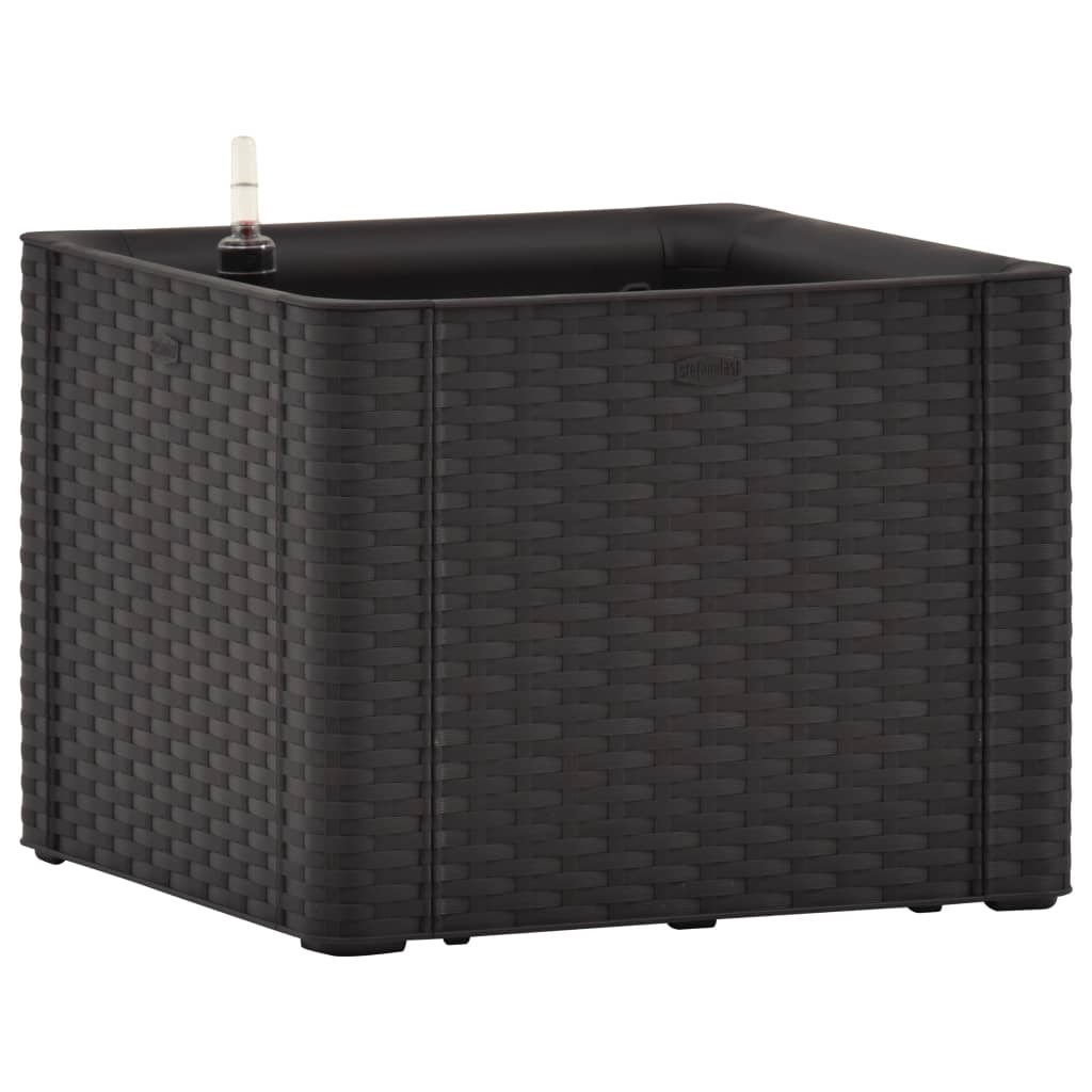 Strat inaltat gradina sistem auto-udare, antracit, 43x43x33 cm