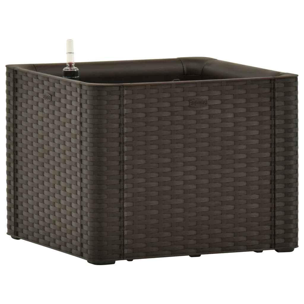 Strat inaltat gradina sistem auto-udare, cafeniu, 43x43x33 cm