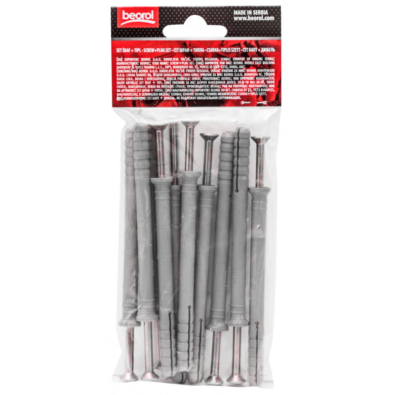 Set dibluri, 8 x 100 mm, 10 buc, Beorol