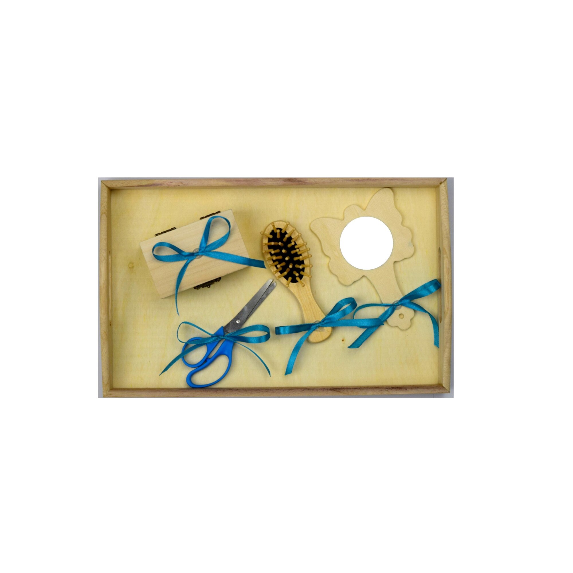 Tavita pentru petrecerea de taiere a motului, sculptata in lemn 30X20cm Odoras611