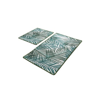 Set 2 covorase baie, material catifelat, 60 x 100, 50 x 60 cm, Chilai Home, Botany Set 2 covorase baie, material catifelat, 60 x 100, 50 x 60 cm, Chilai Home, Botany