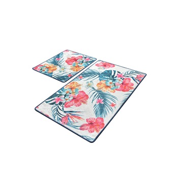 Set 2 covorase baie, material catifelat, 60 x 100, 50 x 60 cm, Chilai Home, Claire Set 2 covorase baie, material catifelat, 60 x 100, 50 x 60 cm, Chilai Home, Claire