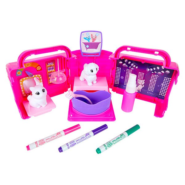 Set Creativ Crayola,Salonul de Infrumusetare,Animalute care pot fi Desenate si Spalate,Roz