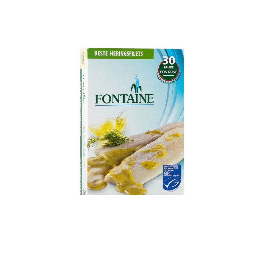 File de Hering Fraged in Sos cu Mustar si Marar Bio 200gr Fontain