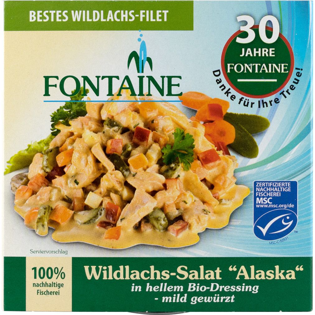 Salata de Somon Salbatic Alaska in Sos Alb Bio 200gr Fontain