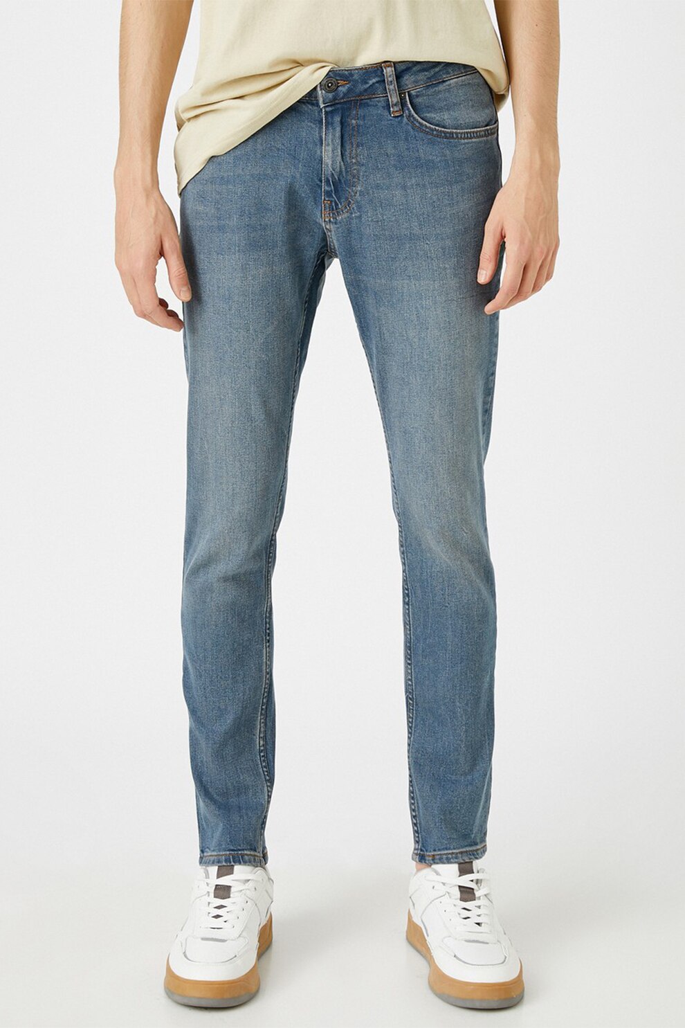 KOTON, Blugi skinny fit Michael, Albastru inchis, W30-L30