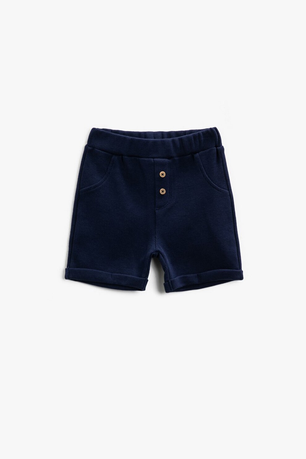 KOTON, Pantaloni scurti cu nasturi decorativi, Bleumarin inchis