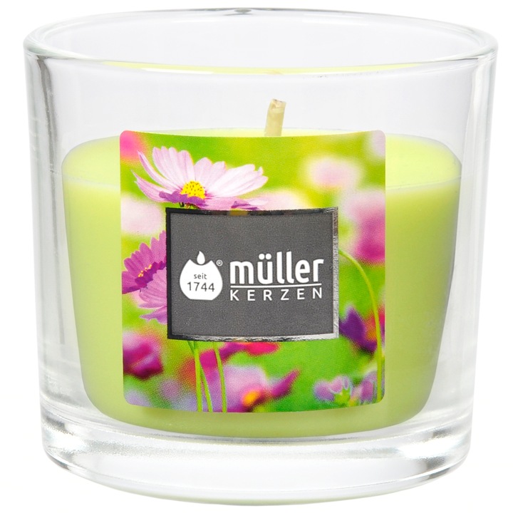 Ароматизирана свещ в стъкло 65/70мм Полски цветя