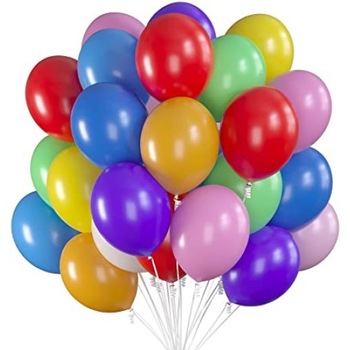 Set 100 baloane, multicolor, 25 cm Set 100 baloane, multicolor, 25 cm