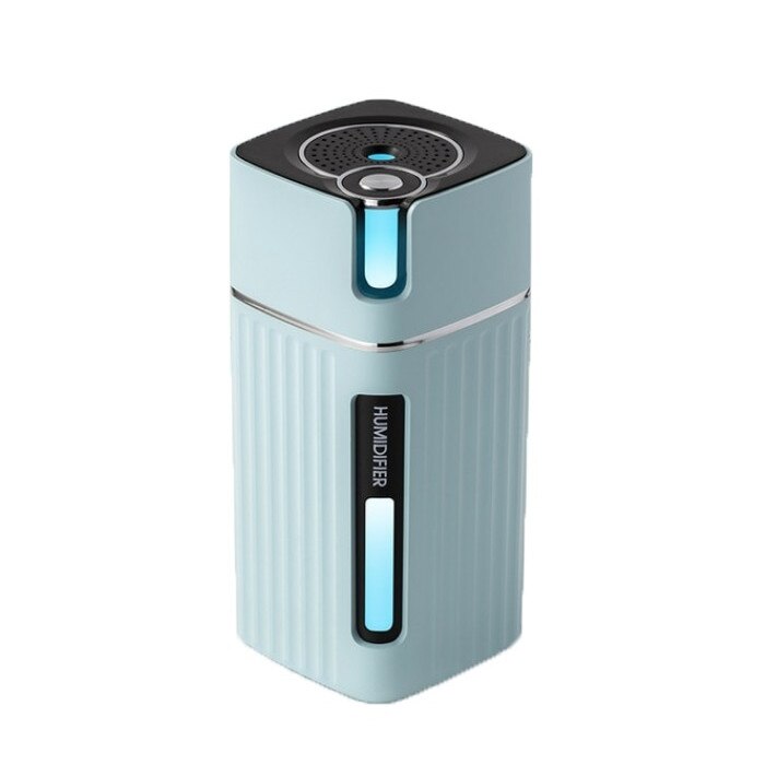 Umidificator Techstar® cu Iluminare LED RGB, Aromaterapie, Pentru Casa, Birou, 300ml, Albastru