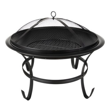Gratar carbune Kaminer cu semineu, diametru gratar 56 cm, Negru Gratar carbune Kaminer cu semineu, diametru gratar 56 cm, Negru
