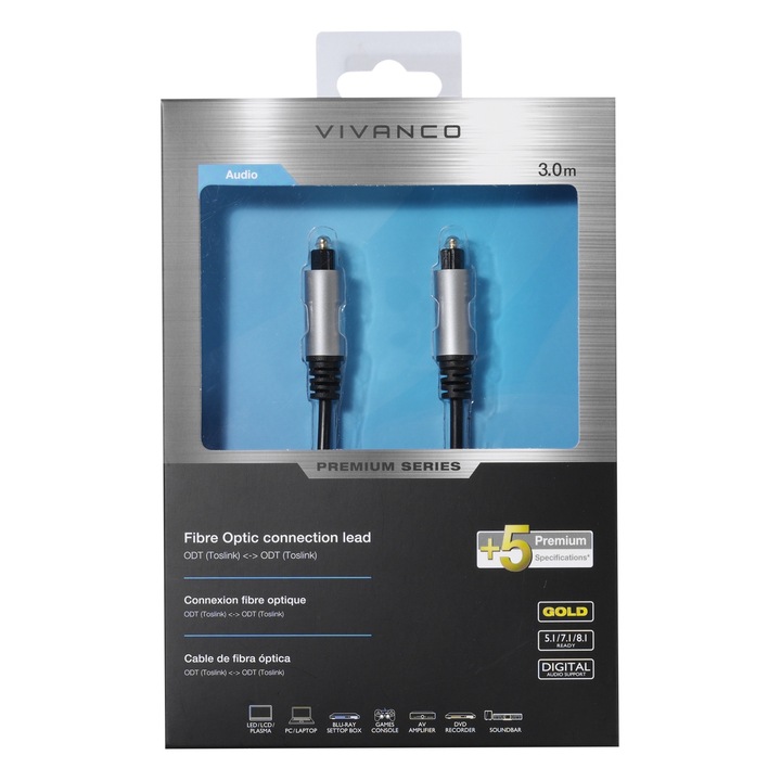 Оптичен кабел Vivanco 41827 , 3м
