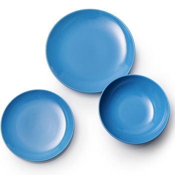 Serviciu de masa 18 piese Benetton Rainbow, ceramica, albastru Serviciu de masa 18 piese Benetton Rainbow, ceramica, albastru