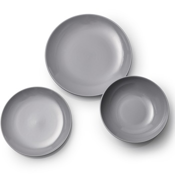 Serviciu de masa 18 piese Benetton Tevere, ceramica, gri Serviciu de masa 18 piese Benetton Tevere, ceramica, gri