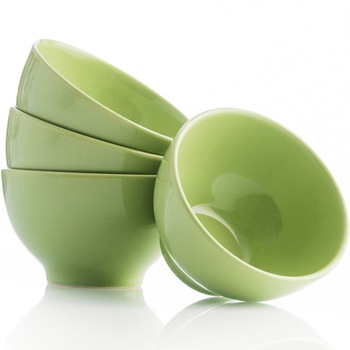 Set 4 boluri Benetton Rainbow, 650ml, ceramica, verde Set 4 boluri Benetton Rainbow, 650ml, ceramica, verde