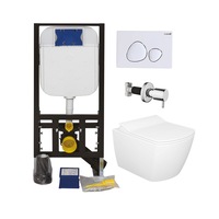 set wc suspendat creavit rim off eg32100cb cu bideu set cadru fixare rezervor ingropat clapeta alb vas wc si capac inchidere lenta imagen 58_0_
0