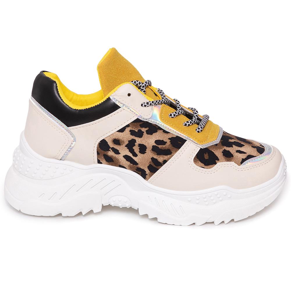Pantofi sport dama Berry, Bej/Galben, Bej