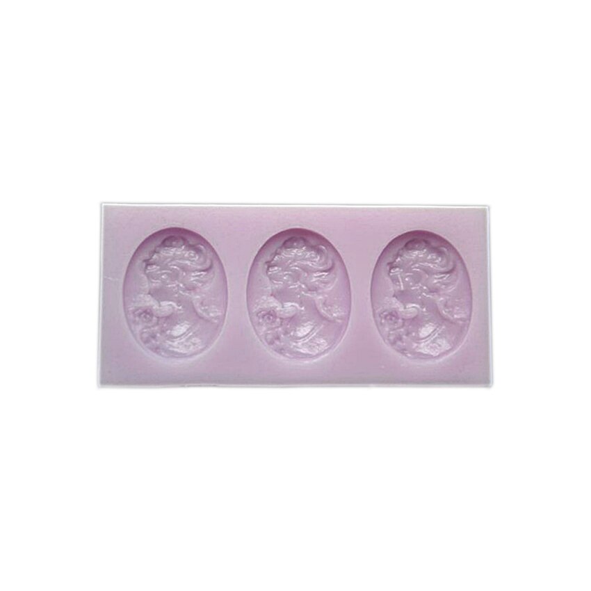 Forma de turnat din silicon DIY - 3 medalioane antice, 7.3 x 3.3 x 1.4 cm