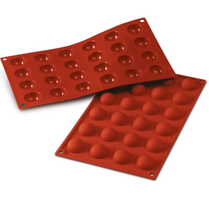 Silikomart szilikon forma, félgömb, 3x1.5cm, 24 üreg