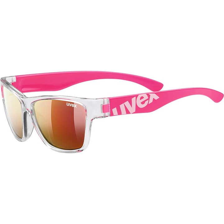 Очила Uvex sportstyle 508 clear pink/mir.red