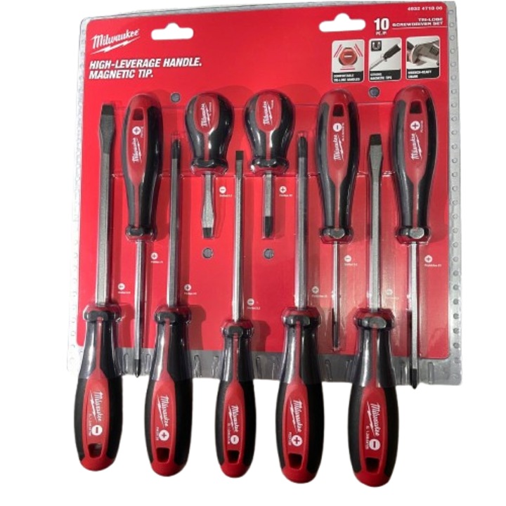 Set surubelnite cu maner cu trei-fete, set 10 buc