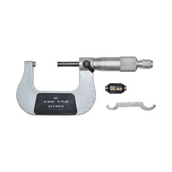 Micrometru mecanic de exterior cu cadru emailat, metric 25-50 mm Micrometru mecanic de exterior cu cadru emailat, metric 25-50 mm