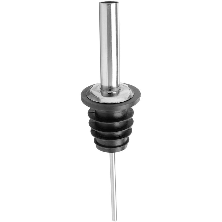 Комплект 6 дозатора Hendi tip free-flow, Inox, Черен/Сребрист