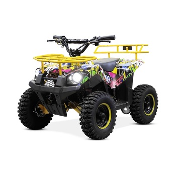 ATV electric NITRO ECO Torino Cross 1000W 36V culoare Galben Grafiti ATV electric NITRO ECO Torino Cross 1000W 36V culoare Galben Grafiti