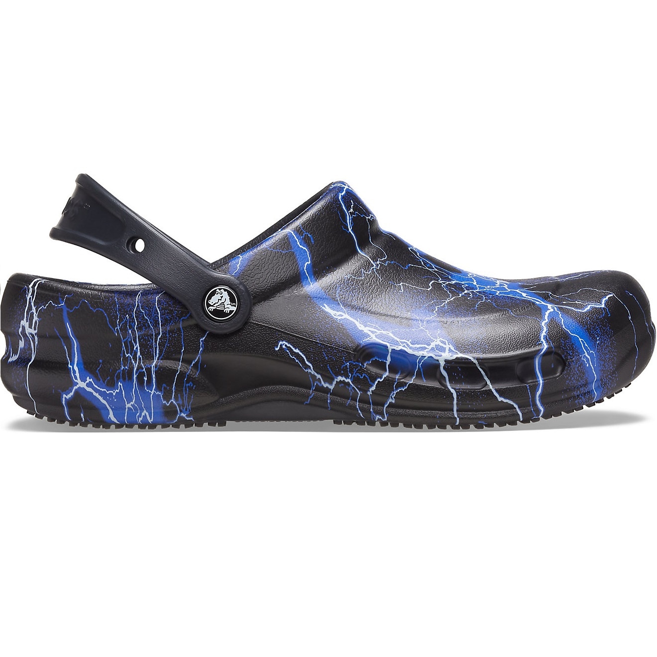 Saboti Crocs Bistro Graphic Lightning Bolts, Negru