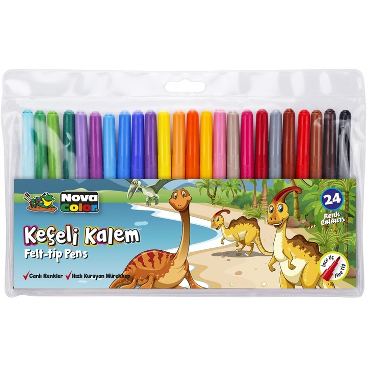 Set carioca 24 culori, NOVA COLOR, NC-621