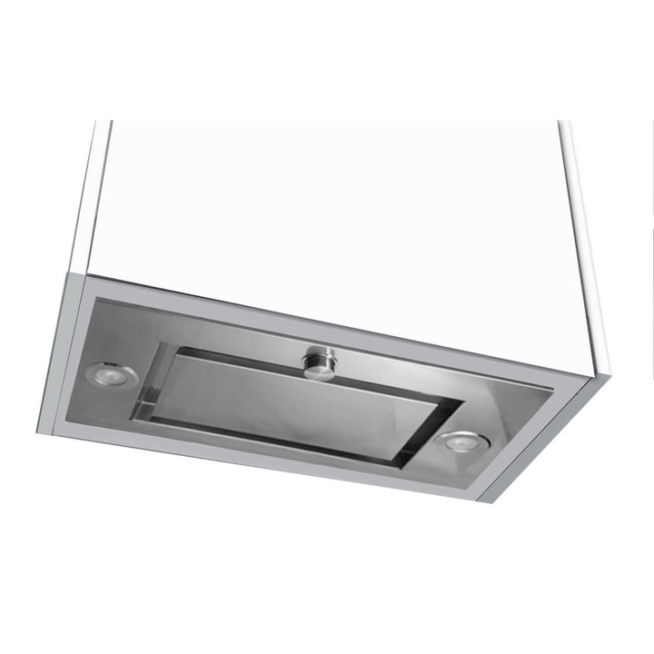 Hota Decorativa Akpo WK-4 Feniks Glass Eco 60, putere absorbtie 420 mc/h, 1 motor, 60 cm, Inox