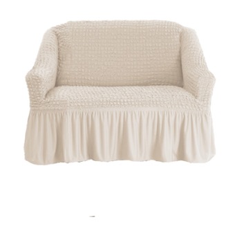 Husa elastica din material creponat, cu volan, pentru fotoliu, 70/110 x 80/110 x 50/80 cm, culoare Ecru Husa elastica din material creponat, cu volan, pentru fotoliu, 70/110 x 80/110 x 50/80 cm, culoare Ecru