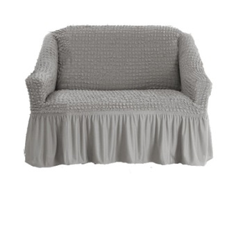 Husa elastica din material creponat, cu volan, pentru fotoliu, 70/110 x 80/110 x 50/80 cm, culoare Gri Husa elastica din material creponat, cu volan, pentru fotoliu, 70/110 x 80/110 x 50/80 cm, culoare Gri