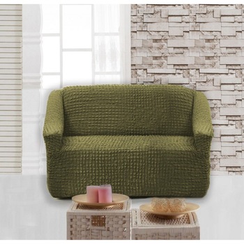 Husa elastica din material creponat, pentru fotoliu, 70/110 x 80/110 x 50/80 cm, culoare verde Husa elastica din material creponat, pentru fotoliu, 70/110 x 80/110 x 50/80 cm, culoare verde