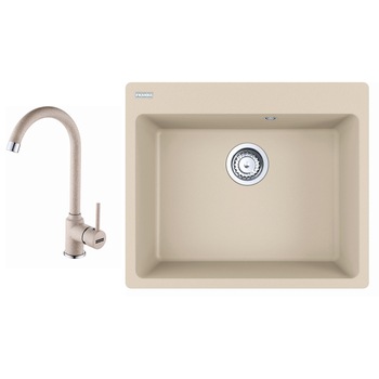 Pachet chiuveta Franke fragranite CNG 610/210-54 + Baterie Franke Pola 1.0 ,590x500mm, adancime cuva 200mm, Avena Pachet chiuveta Franke fragranite CNG 610/210-54 + Baterie Franke Pola 1.0 ,590x500mm, adancime cuva 200mm, Avena