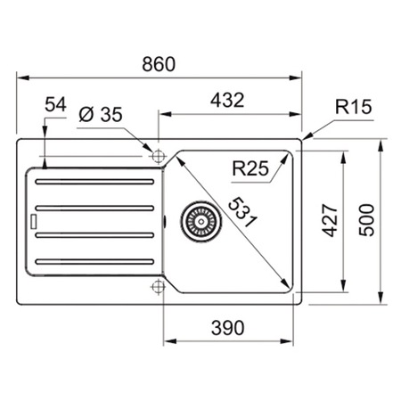 Pachet chiuveta Franke UCG 611-86 + Baterie Franke Pola 1.0, fragranite, 860x500mm, adancime cuva 190mm, Avena
