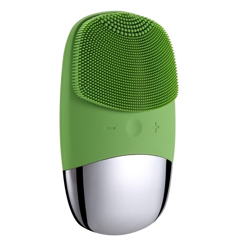 Dispozitivi Masaj, Curatare si Ingrijire Faciala Techstar® SC203, Hipoalergenic, Curatare Ten in Profunzime, Masaj, Perie, 5 Trepte, Verde