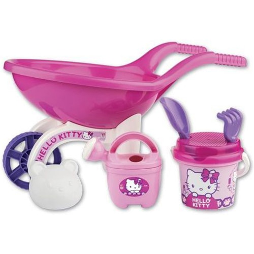 Roaba cu jucarii de nisip Androni - Hello Kitty, 7 accesorii, roz