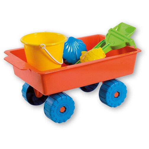 Set jucarii nisip Androni - Remorca cu 5 accesorii