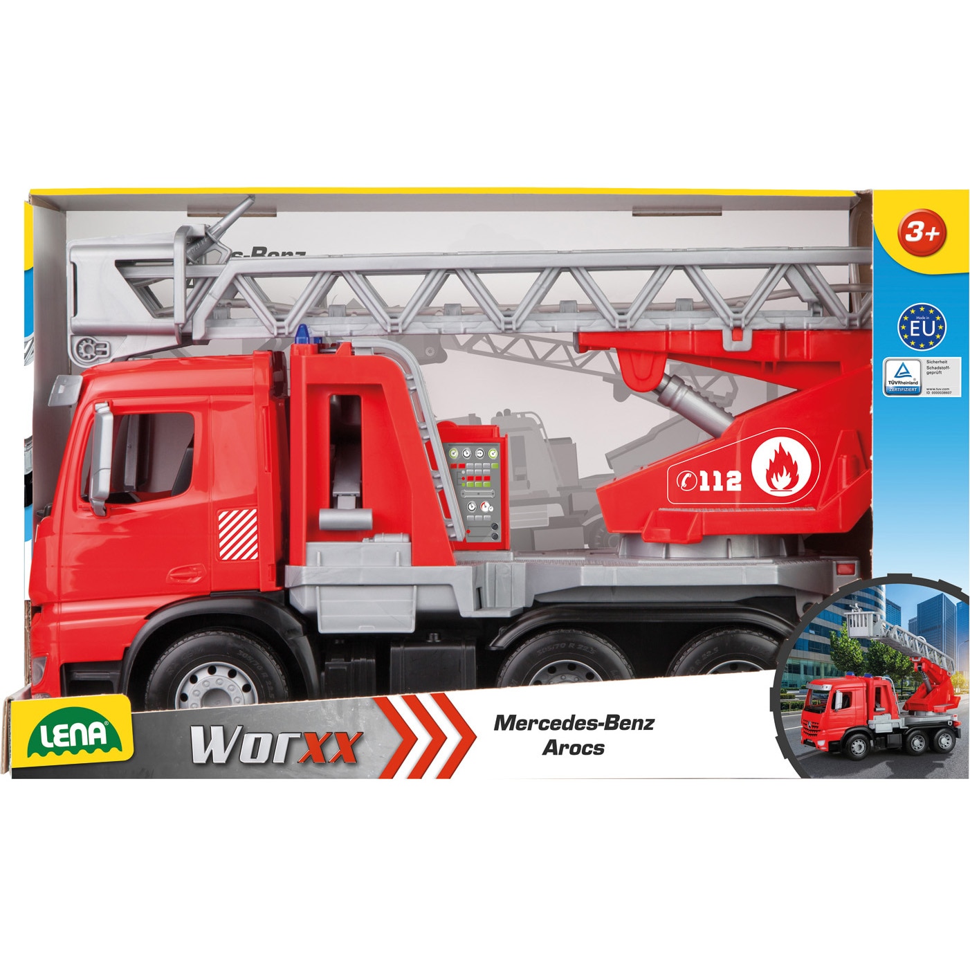 Masina de pompieri Lena Worxx - Mercedes-Benz Arocs, 49 cm