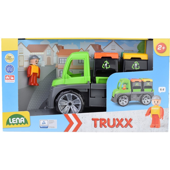 Камион за рециклиране Lena Truxx, С фигурка, 28 см