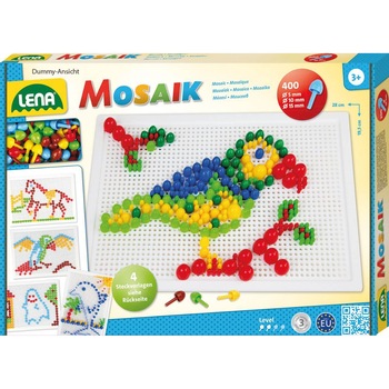 Set de joaca Lena - Mozaic Mix, 400 piese colorate Set de joaca Lena - Mozaic Mix, 400 piese colorate
