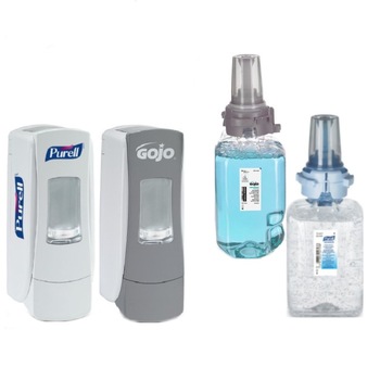Kit Sapun Spuma Gojo ADX-7 8786, fructe de padure, 700ml, Gel dezinfectant Purell Advanced ADX-7 8784, 700ml si 2 Dispensere Gojo 8703 si Purell 8720 Kit Sapun Spuma Gojo ADX-7 8786, fructe de padure, 700ml, Gel dezinfectant Purell Advanced ADX-7 8784, 700ml si 2 Dispensere Gojo 8703 si Purell 8720
