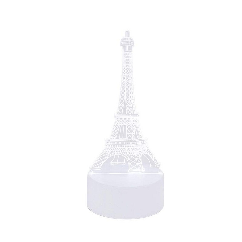 Lampa De Veghe 3D LED model Eiffel Tower, din acril, cu alimentare USB