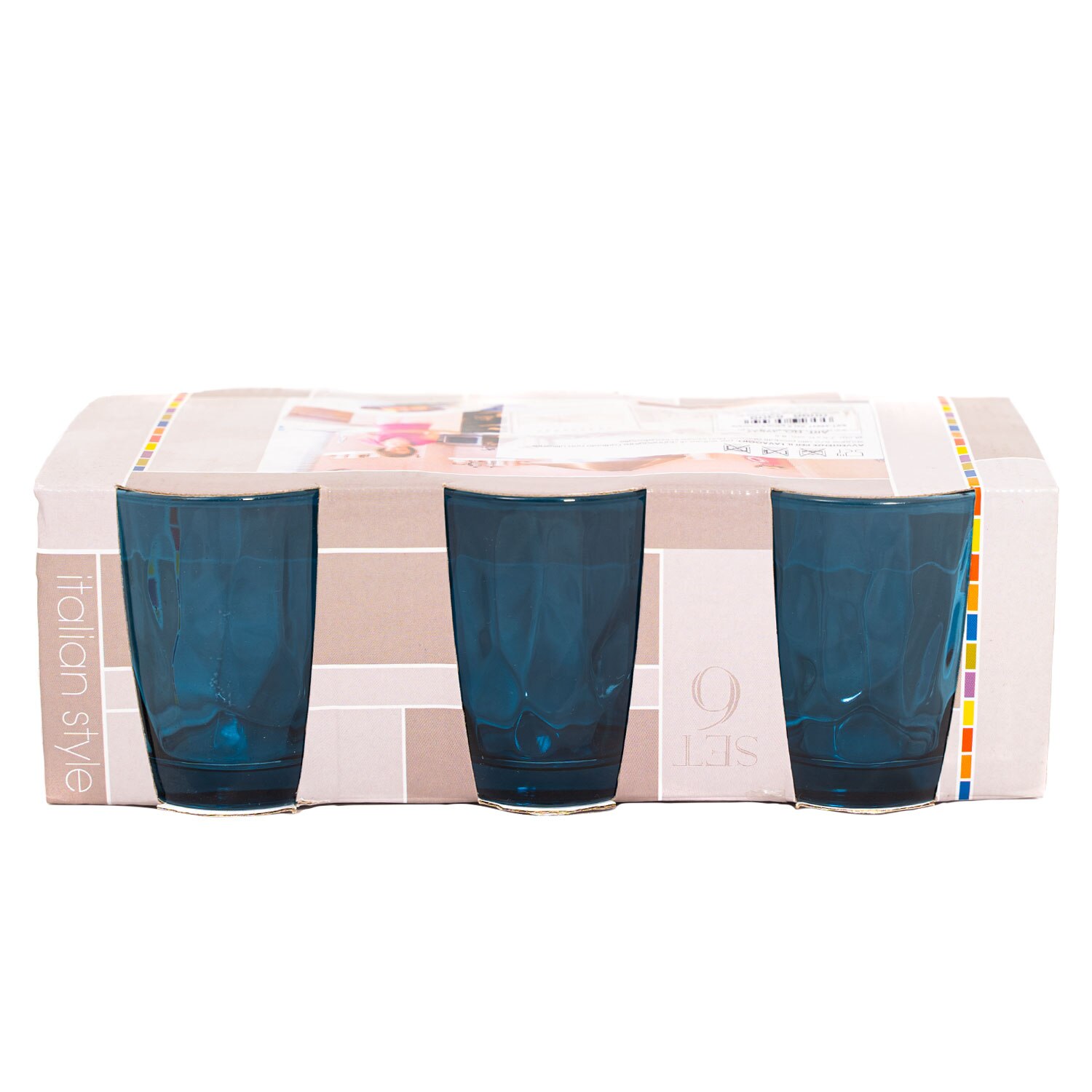 Set 6 pahare, model Brizia, capacitate 220ml